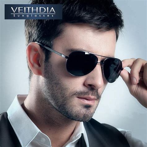 veithdia pilot aviator men sunglass polarized vabb3026